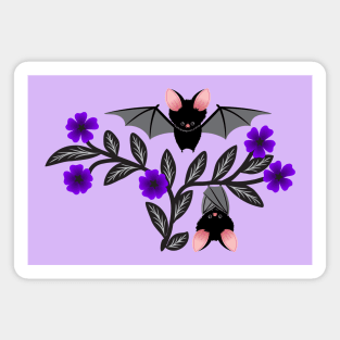 Bats and flowers Magnet